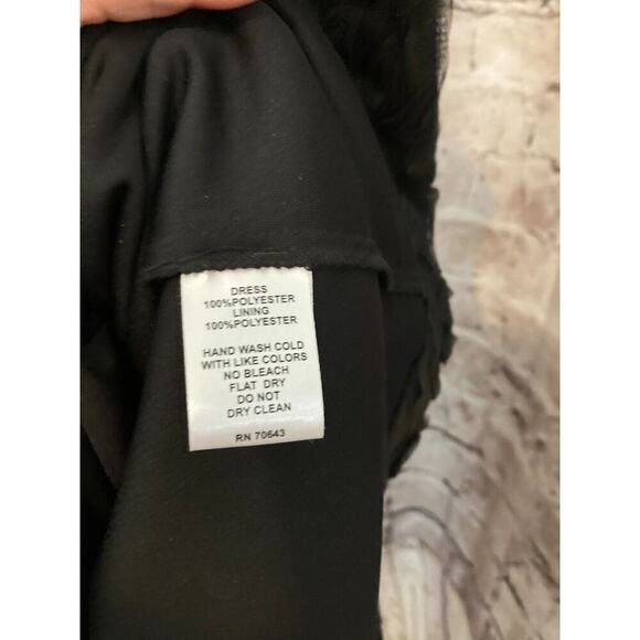 J‎ Howard Dress Womens 14 Midi Black LBD Textured Swirls Sleeveless Sheath - Picture 14 of 14